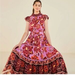 Farm Rio Sweet Floral Midi dress 🌞